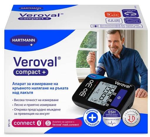 HARTMANN VEROVAL Compact Plus blood pressure monitor + AC/DC adapter /925104