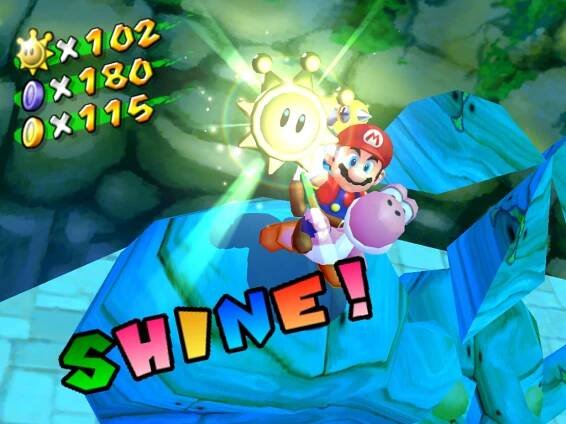 Mario and Yoshi in Super Mario Sunshine