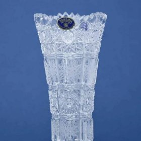 Křišťálová váza broušená, 500PK, 280 mm, Crystal BOHEMIA
