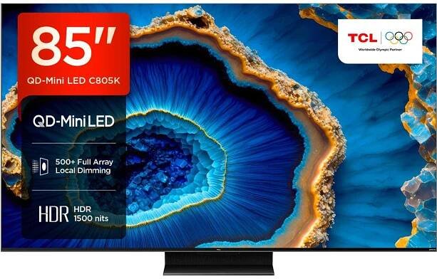 85C805K 85" QD-Mini LED 4K HDR PREMIUM 1500 144Hz Google TV