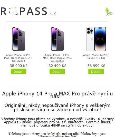 Super nabídka! Apple iPhone 14 právě na skladě!!