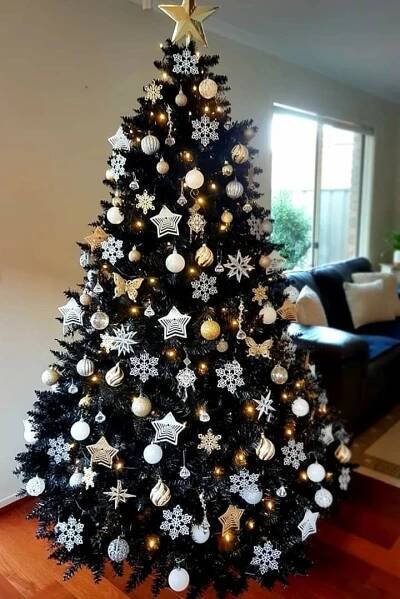 Five Budget Christmas Decorating Ideas with Black Christmas Tree