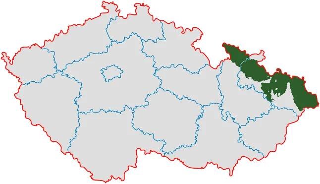 Soubor:České Slezsko po roce 1920 na mapě Česka.png – Wikipedie