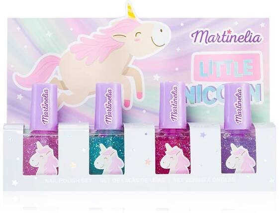 Martinelia Little Unicorn Nail Polish Set sada laků na nehty pro děti Pink, Blue, Purple, Fuchsia