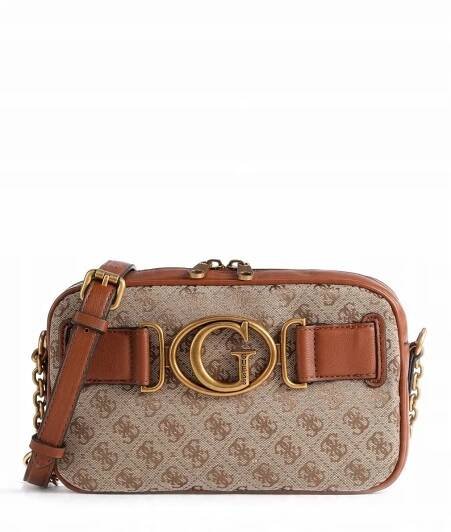 Guess kabelka Aviana 4G Logo Crossbody Latte Cognac