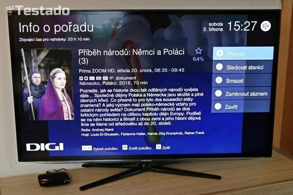 Recenze digitální televize DIGI TV