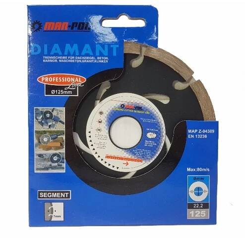 Kotouč diamantový segmentový 125mm MAR-POL M08732
