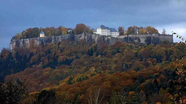 Malerweg - Blick von Thürmsdorf auf die Festung Königstein