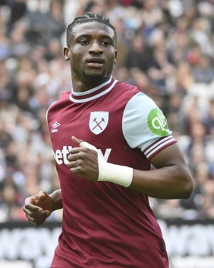 Mohammed Kudus of West Ham United in a soccer match.