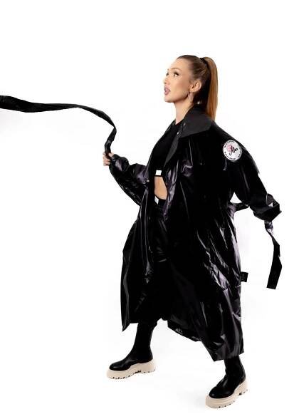 Kabát Miss City shine black