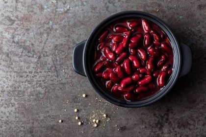 červené ledvinové boby vařené - ledvinová fazole - stock snímky, obrázky a fotky