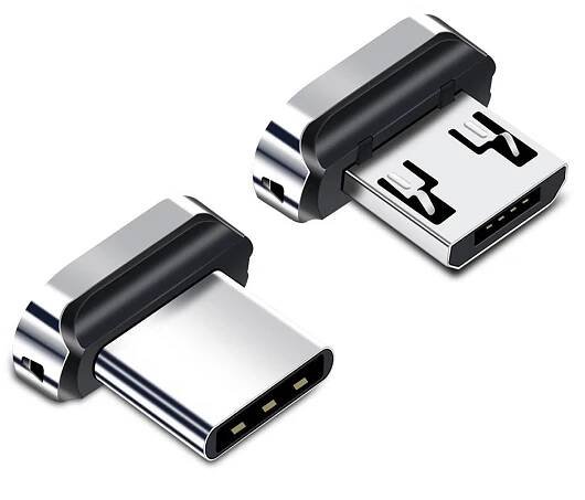 FONKEN Magnetický kabelový adaptér Hlava Prachová zástrčka Nabíjecí konektor Tipy pro iPhone Micro USB Type-C