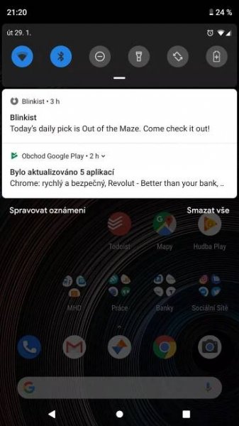 android 9 pie notifikace
