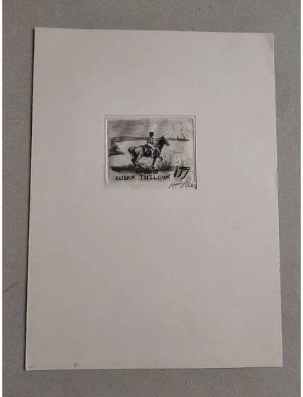 Adolf Alex Jelínek (1890 - 1957) - EX LIBRIS - lept, grafika, signováno