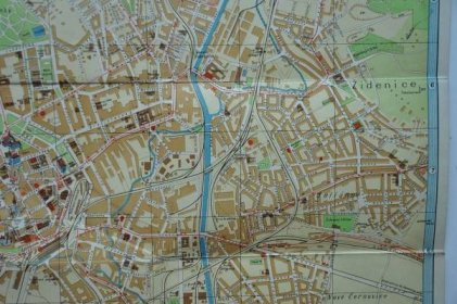 BRNO - KOMŮRKŮV PLÁN MĚSTA - 1948 - MAPA - Staré mapy a veduty