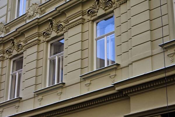 Obnova, oprava fasády BD Kozí 3, Brno