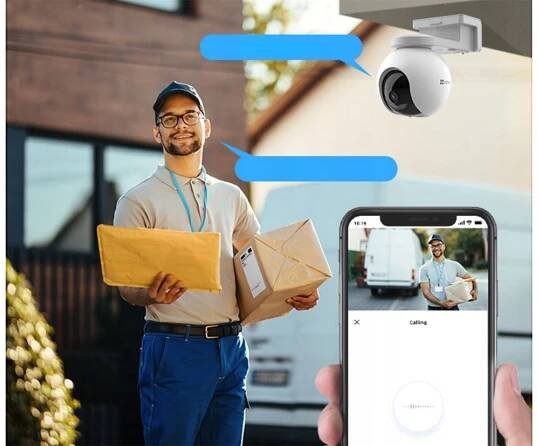 WiFi bezdrátová kamera Ezviz CB8 3MP Akumulátor 10Ah AI detekce Váha výrobku včetně jednotkového obalu 0.5 kg