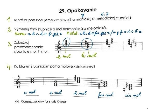 3. ročník hudobná teória - DESEART.SK