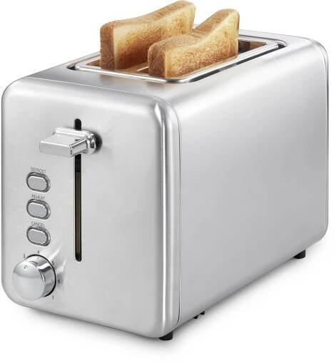 topinkovač funkce toastování stříbrná, nerezová ocel : Půhy.cz