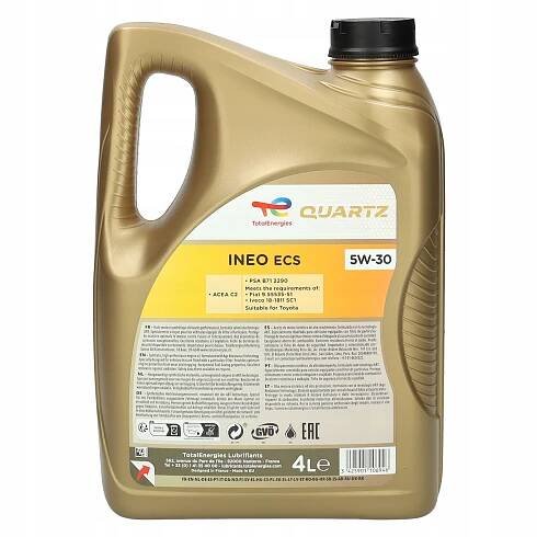 Motorový olej Total Quartz Ineo ECS 5W30 4L Výrobca TotalEnergies