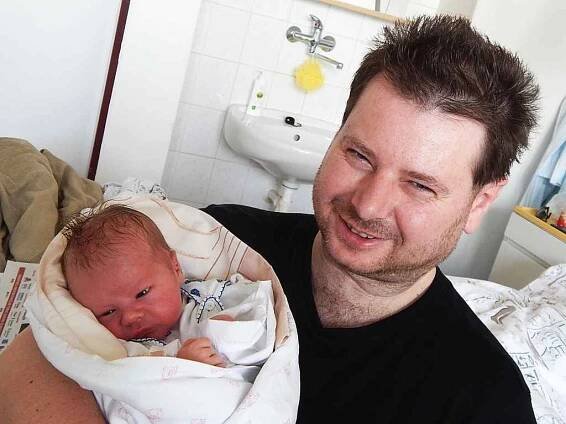 Jakub Milián, Palkovice, nar. 16. 3., 50 cm, 3,84 kg. Nemocnice Frýdek-Místek. 