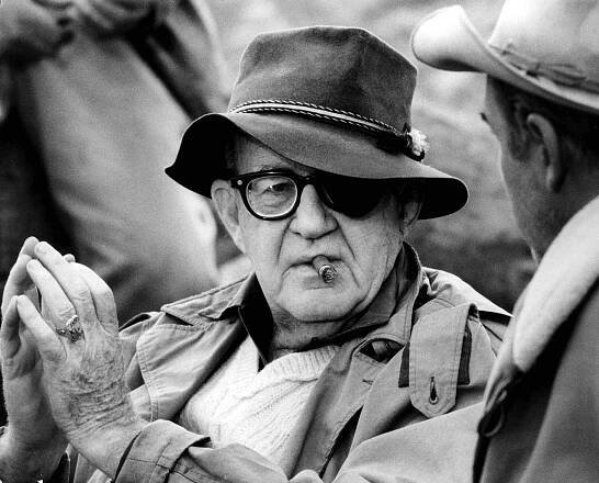 Director John Ford on set in 1960.