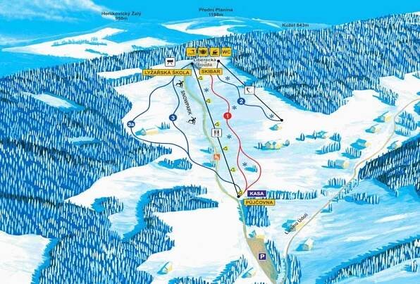 Ski areál Luisino údolí - Dolní Dvůr v Krkonoších