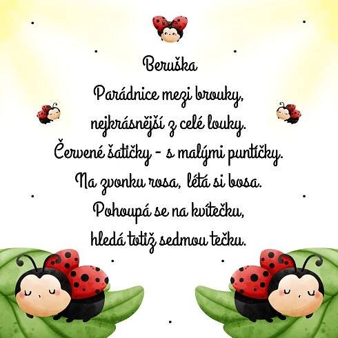 Básnička Beruška - Učitelky ze školky