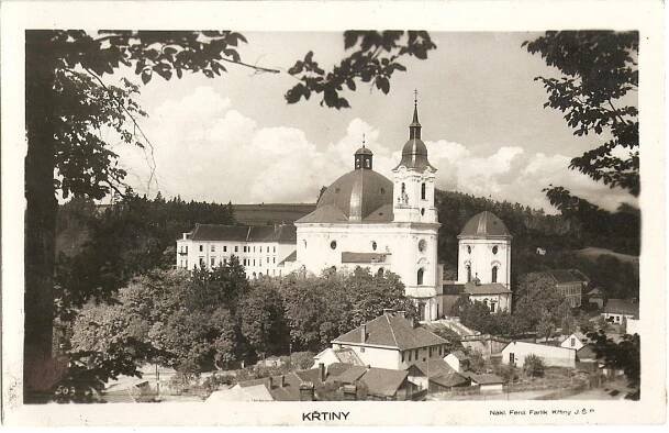 KŘTINY - poutní chrám Panny Marie - Blansko - Pohlednice místopis