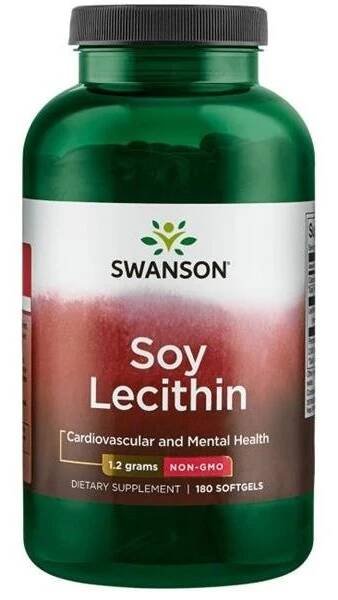 Swanson Sojový Lecitin bez GMO 1200 mg 180 kapslí