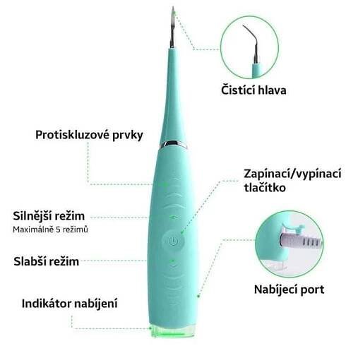 Alum Ultrazvukový čistič zubů - Electric Cleaner