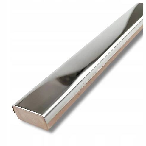 KOVOVÁ LIŠTA INOX LESK STŘÍBRNÁ 2 cm x 59,8 cm Elegance a moderní styl