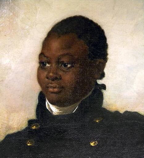 Richard Evans, Royal Prince Jacques-Victor-Henri Christophe, c. 1816, oil on canvas, 34-¼ x 25-½ inches (Alfred Nemours Collection of Haitian History, University of Puerto Rico, Río Piedras Campus; photo: Jennifer Solivan Robles)