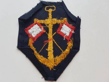 Rukávové značení odbornosti Kriegsmarine modrá lodní signalista - Vojenské sběratelské předměty