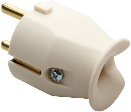 PŘENOSNÁ VIDLICE – PŘÍMÁ – NĚMECKÁ/FRANCOUZSKÁ NORMA – 2P+E 10/16 A 250 V AC – BÍLÁ
