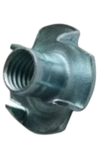 Narážecí matice M6 x 9 mm, pozinkovaná ocel, 4 hroty, pro dřevo a dřevotřísku, pevnostní třída 4