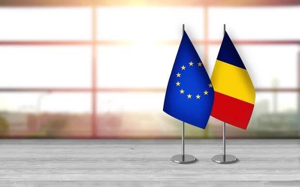 Romania - EU flags
