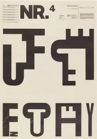 “Wolfgang Weingart, NR. 4, 1974: Weingart’s designs will never cease to astound me. This is one of his relatively early posters, made when he was reinventing what it meant to be a “Swiss designer.” He has taken the most minimal elements of typography and created magical creatures.”
