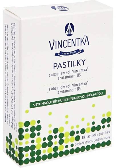 VINCENTKA PASTILKY BYLINKOVE 18 x 1200MG