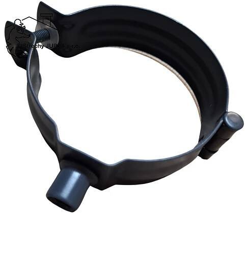 Pozinkovaná objímka 80 mm bez hrotu M10 RAL 9005 černá