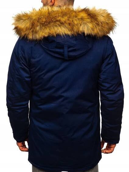 ZIMNÍ BUNDA PARKA TMAVĚ MODRÁ HZ8109 DENLEY_2XL Kapuce s kapuci