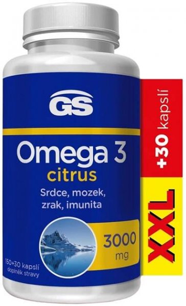 GS Omega 3 citrus XXL 150 + 30 kapslí