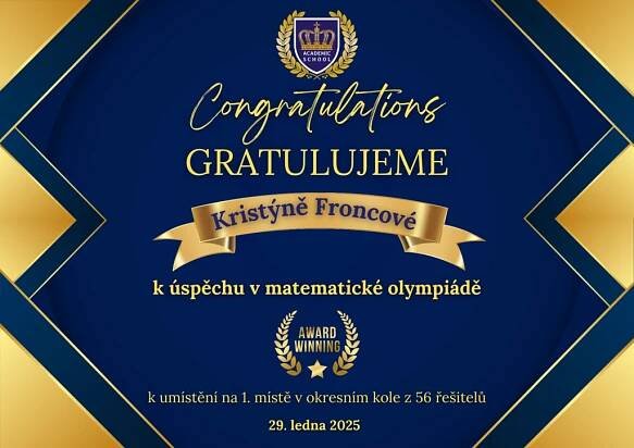 Úspěchy našich žáků » Academic School - vícejazyčný vzdělávací komplex v Uherském Hradišti