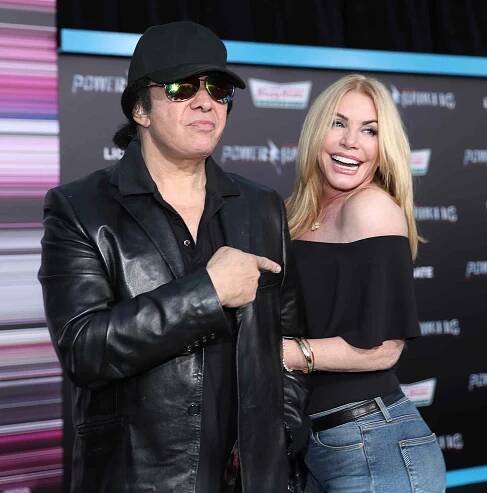 Gene Simmons (L) and actor Shannon Tweed at The LA Premiere of Saban's Power Rangers presented by Lionsgate at Fox Bruin Theatre on March 22, 2017 in Los Angeles, California