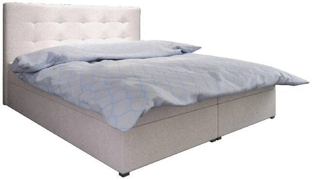 Manželská postel Boxspring 180 cm Fade 1 (béžová) (s matrací a úložným prostorem)