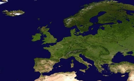 Aerial Map Of Europe