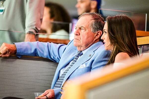 Image may contain Bill Belichick Accessories Jewelry Ring People Person Formal Wear Tie Adult Cup Head and Face