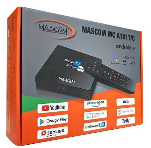 Set-top box Mascom MC A101T/C s Android TV má funkční DVB-T2, ale neslibujte si od něj příliš | Televizniweb.cz