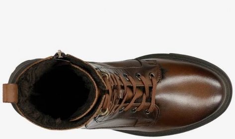 Hnědé kotníkové boty dámské se zlatými detaily 64117-52 Widok 4