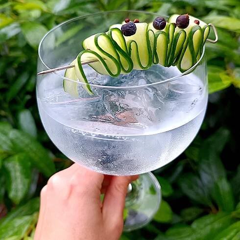 Mermaid gin & Franklin & Sons Original Mallorcan tonic s okurkou, jalovcem a guinejským pepřem